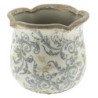 Keramický obal na květináč s ornamenty - Ø 15*14 cm