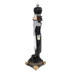 Dekorace Louskáček v černém obleku - 8*8*24 cm