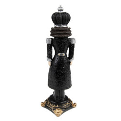 Dekorace Louskáček v černém obleku - 8*8*24 cm