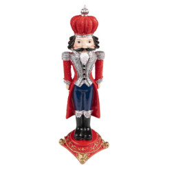 Dekorace Louskáček v červeném obleku - 8*8*24 cm