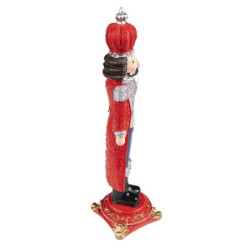 Dekorace Louskáček v červeném obleku - 8*8*24 cm