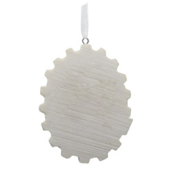 Bílá vánoční závěsná ozdoba Louskáček - 6*1*8 cm