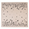 Béžový bavlněný ubrus s květinami Flora And Fauna - 100*100 cm