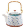 Porcelánová konvička se sítkem kvítka -  18*14*12 cm / 0,7L