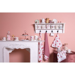 Bílé papírové ubrousky s dortíčky Cherry Cupcake - 33*33 cm (20ks)