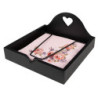 Růžové papírové ubrousky s růžemi Dotty Rose I - 33*33 cm (20ks)