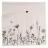 Béžové papírové ubrousky s květinami Flora And Fauna - 33*33 cm (20ks)