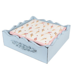 Béžové papírové ubrousky se zmrzlinou Frosty And Sweet - 33*33 cm (20ks)