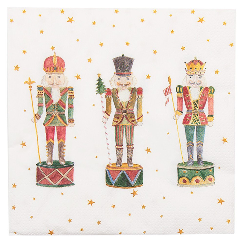 Papírové kapesníky s louskáčky Happy Little Christmas - 33*33 cm (20ks)