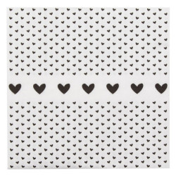 Papírové ubrousky se srdíčky Love Birds - 33*33 cm (20ks)