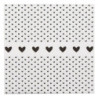 Papírové ubrousky se srdíčky Love Birds - 33*33 cm (20ks)
