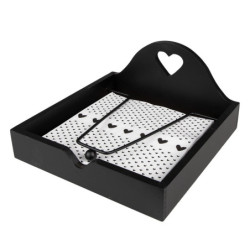 Papírové ubrousky se srdíčky Love Birds - 33*33 cm (20ks)