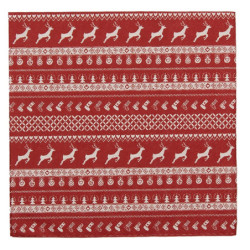 Červené papírové ubrousky Nordic Christmas - 33*33 cm (20ks)