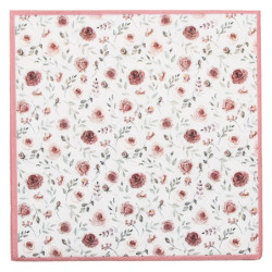 Bílé papírové ubrousky s růžemi Rustic Rose - 33*33 cm (20ks)
