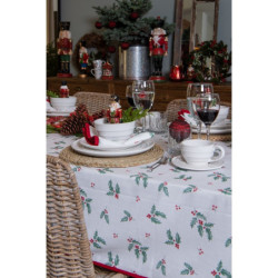 Papírové ubrousky s jelenem a cesmínou Holly Christmas - 33*33 cm (20ks)