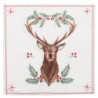 Papírové ubrousky s jelenem a cesmínou Holly Christmas - 33*33 cm (20ks)