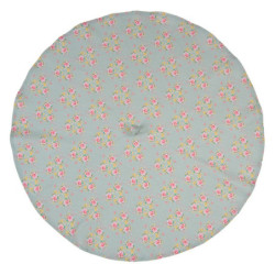 Zelená bavlněná kulatá utěrka s květy Cheerful Birdie - Ø 80 cm
