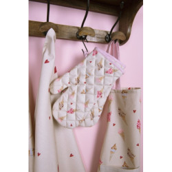 Béžová bavlněná chňapka - rukavice se zmrzlinou Frosty And Sweet  - 18*30 cm