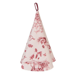 Béžová bavlněná kulatá utěrka Pretty Forest - Ø 80 cm