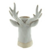 Béžový porcelánový svícen na čajovou svíčku Jelen Chrie - 12*11*18 cm