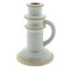 Béžový porcelánový svícen na úzkou svíčku Chrie - Ø10*14 cm