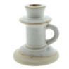 Béžový porcelánový svícen na úzkou svíčku Chrie - Ø 9*10 cm