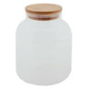 Skleněná skladovací nádoba s bambusovým víčkem - Ø 12*15 cm / 1.2 l