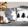 Bílý povlak na polštář se stromky Black&White X-Mas - 45*45 cm