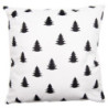 Bílý povlak na polštář se stromky Black&White X-Mas - 45*45 cm