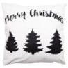 Bílý povlak na polštář se stromky Black&White X-Mas - 45*45 cm