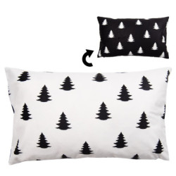 Bílý povlak na polštář se stromky Black&White X-Mas - 30*50 cm