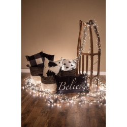 Bílý povlak na polštář se stromky Black&White X-Mas - 30*50 cm