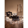 Bílo-černý povlak na polštář se stromky Believe Black&White X-Mas - 30*50 cm