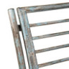 Modro-šedá kovová zahradní lavice - 106*56*92 cm