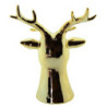 Zlatá porcelánová dekorace Jelen S  - 7*6*12 cm