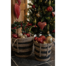 Červené antik závěsné kovové srdce M - 15*3*15 cm