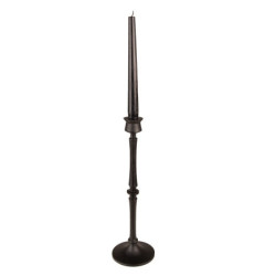 Černý kovový svícen na úzkou svíčku Pióne - Ø 10*33 cm