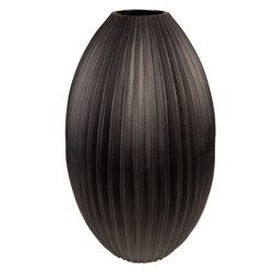 Černá kovová váza Trabi - Ø 24*39 cm