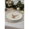 Dezertní porcelánový zimní talířek s jelenem Reindeer - Ø 21*2 cm