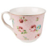 Růžový porcelánový šálek s podšálkem Laverne - Ø 15*8 / 250 ml