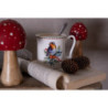 Porcelánový hrnek s vánočním motivem ptáčka - 13*9*9 cm / 414 ml