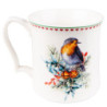 Porcelánový hrnek s vánočním motivem ptáčka - 13*9*9 cm / 414 ml
