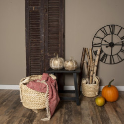 Zlatá dekorativní dřevěná socha dýně Pumpkin - Ø20*20 cm