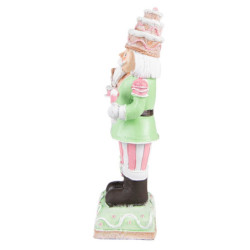 Dekorace barevný Louskáček s perníčkem - 9*6*24 cm