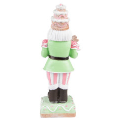 Dekorace barevný Louskáček s perníčkem - 9*6*24 cm