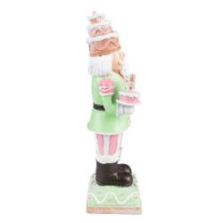 Dekorace barevný Louskáček s perníčkem - 9*6*24 cm