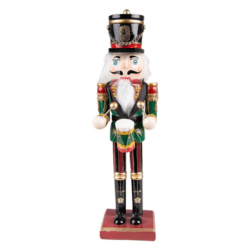 Vánoční dekorace socha Louskáček s bubínkem - 9*7*30 cm