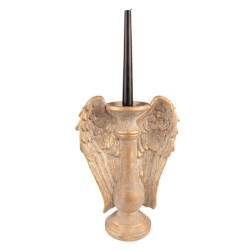 Zlatý antik svícen s andělskými křídly Wings - 24*12*33 cm