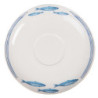 Porcelánový šálek s podšálkem s rybkami  Fish Blue - 12*6*6 cm / Ø 15*2 cm / 250 ml