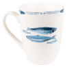 Porcelánový hrnek s rybkami  Fish Blue - 12*9*11 cm / 330 ml